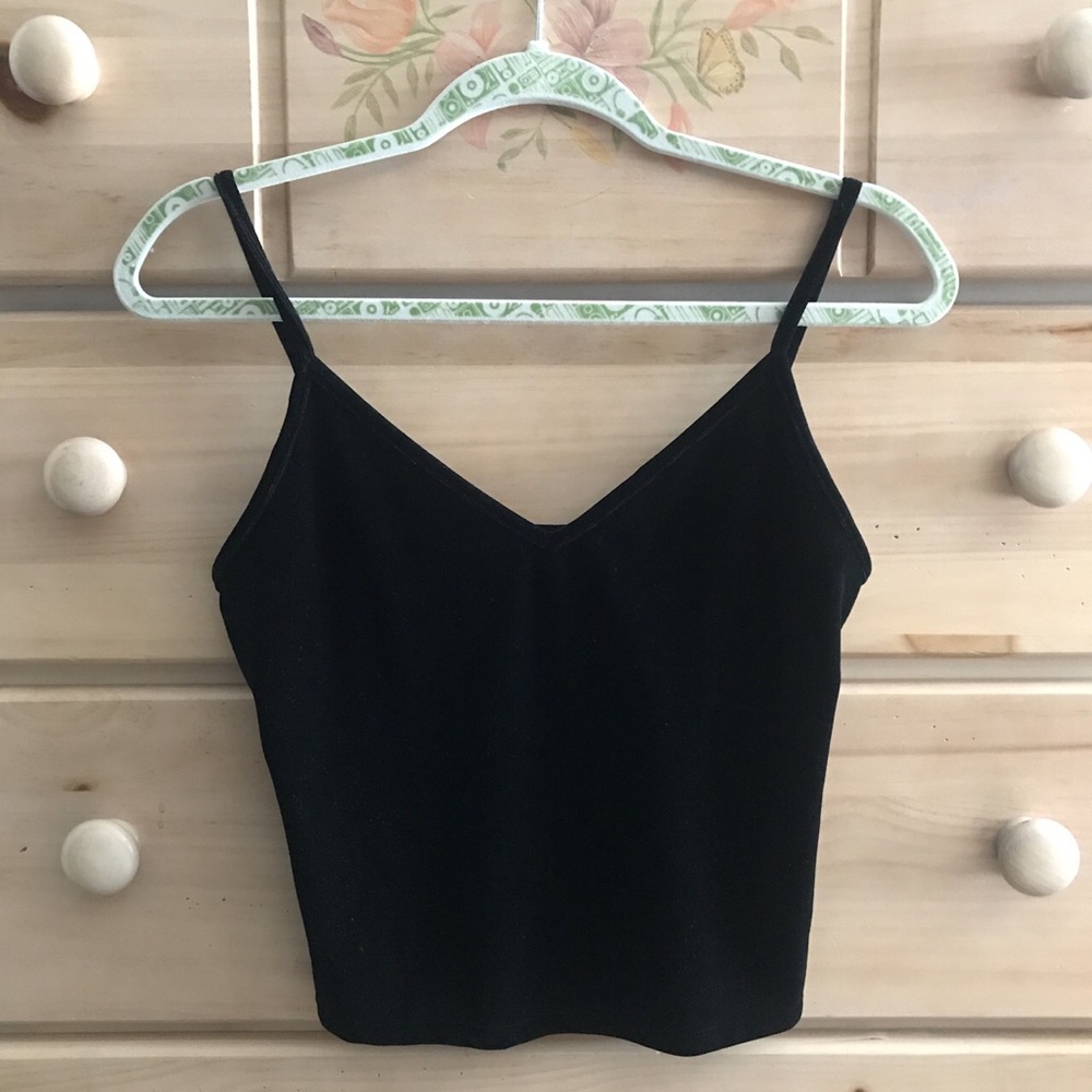 Black velvet cami *like new*